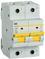 IEK Автоматический выключатель ВА47-150 2Р 80А 15кА характеристика D