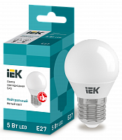 IEK Лампа светодиодная ECO G45 шар 5Вт 230В 4000К E27