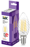 IEK Лампа LED CT35 свеча витая 7Вт 230В 3000К E27 серия 360°