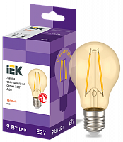 IEK Лампа LED A60 шар золото 9Вт 230В 2700К E27 серия 360°