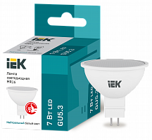 IEK Лампа светодиодная ECO MR16 софит 7Вт 230В 4000К GU5.3