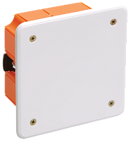 IEK Коробка КМ41022 распаячная 92х92x45мм для полых стен (с саморезами, пластиковые лапки, с крышкой )