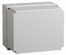 IEK Коробка КМ41274 распаячная для о/п 240х195х165 мм IP55 (RAL7035, кабельные вводы 5 шт)