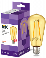 IEK Лампа LED ST64 золото 6Вт 230В 2700К E27 серия 360°