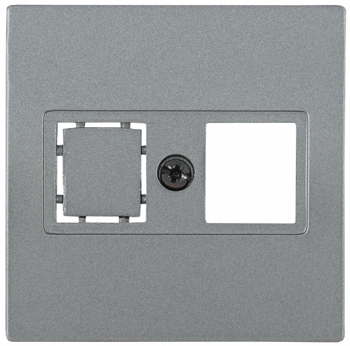 IEK НТ12-1-БА Накладка телеф. RJ12/HDMI BOLERO антрацит