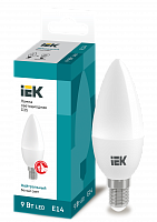 IEK Лампа светодиодная ECO C35 свеча 9Вт 230В 4000К E14