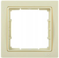 IEK РУ-1-БК Рамка одноместная квадратная BOLERO Q1 кремовый