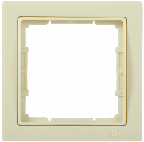 IEK РУ-1-БК Рамка одноместная квадратная BOLERO Q1 кремовый