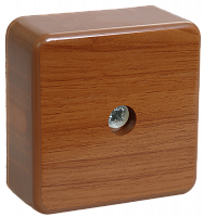 IEK Коробка КМ41206-05 распаячная для о/п 50х50х22 мм дуб (4 клеммы 3мм2)