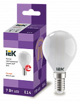 IEK Лампа LED G45 шар матовый 7Вт 230В 4000К E14 серия 360°