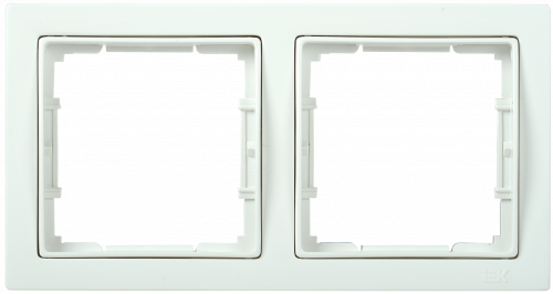 IEK РУ-2-ББ Рамка двухместная квадратная BOLERO Q1 белый