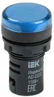 IEK Лампа AD22DS(LED)матрица d22мм синий 110В AC/DC