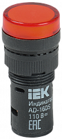 IEK Лампа AD16DS(LED)матрица d16мм красный 110В AC/DC