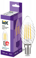 IEK Лампа LED CT35 свеча витая 7Вт 230В 4000К E27 серия 360°