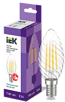 IEK Лампа LED CT35 свеча витая 7Вт 230В 4000К E14 серия 360°