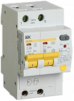 IEK Дифференциальный автоматический выключатель АД12MS 2Р 40А 300мА