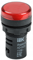 IEK Лампа AD22DS(LED)матрица d22мм красный 110В AC/DC