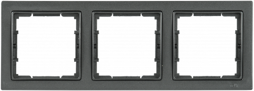 IEK РУ-3-БА Рамка трехместная квадратная BOLERO Q1 антрацит