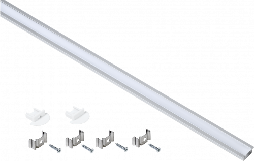IEK Профиль алюминиевый для LED ленты 2207 встр. трап. 2м к-т опал