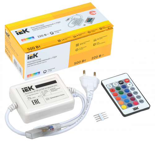 IEK Контроллер с ПДУ ИК RGB 3 канала 220В 3А 500Вт
