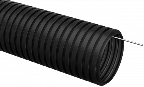 IEK Труба гофрированная ПНД d 32 с зондом (25 м) черный