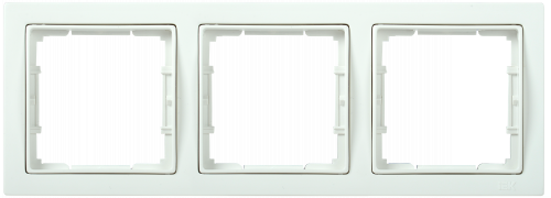 IEK РУ-3-ББ Рамка трехместная квадратная BOLERO Q1 белый