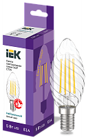 IEK Лампа LED CT35 свеча витая 5Вт 230В 4000К E14 серия 360°
