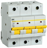 IEK Автоматический выключатель ВА47-150 3Р 80А 15кА характеристика C