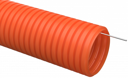 IEK Труба гофрированная ПНД d32 с зондом оранжевая тяжелая (25м)